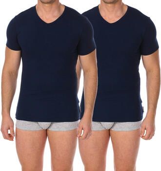 Bikkembergs T-shirt met stretch in set van 2 stuks - Foto 3