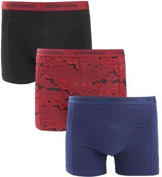 Björn Borg Boxers 3Pack Stretch Blauw Rood