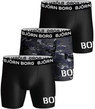 Björn Borg Boxers 3-Pack Performance Boxers Zwart