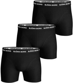 Björn Borg Boxers Solid Stretch 3 Pack Black