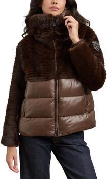 Blauer USA Regular fit winterjas in materiaalmix met imitatiebont model 'FANEVIL' - Foto 5