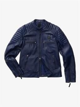Blauer Leren Jas 26SBLUL0244080D