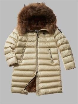 Blauer Gouden Donsjas voor Dames met Bontkraag Beige Dames