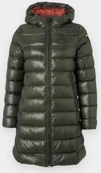 Blauer Usa Gewatteerde lange jas met Sorona -vulling model 'Adelaide'