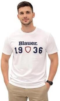 Blauer T-shirt Korte Mouw