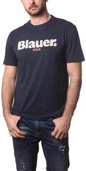 Blauer T-shirt Korte Mouw