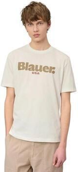 Blauer T-shirt Korte Mouw