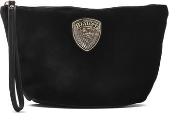 Blauer Tas BLK VELVET CLUTCH