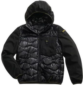 Blauer Usa Donsjack met labelpatch model 'ALBERT'