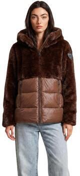 Blauer USA Regular fit winterjas in materiaalmix met imitatiebont model 'FANEVIL'
