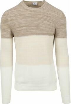 Blue Industry Sweater Pullover Strepen Beige