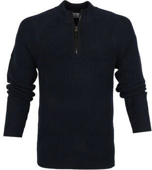 Blue Industry Sweater Half Zip Trui Off Donkerblauw