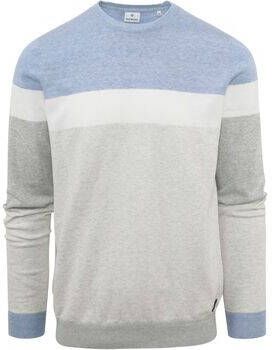Blue Industry Sweater Pullover Strepen Blauw