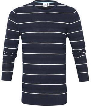 Blue Industry Sweater Pullover Stripe Donkerblauw