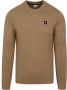 Blue Industry Blauwe industrie trui beige rits Beige Heren - Thumbnail 1