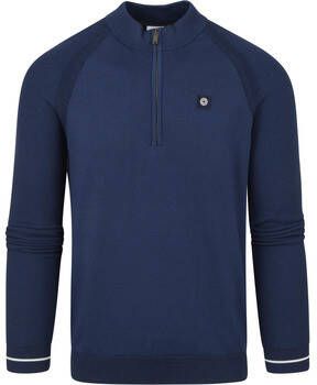 Blue Industry Sweater Zipper trui Donkerblauw