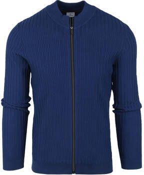 Blue Industry Sweater Zipper Blauw