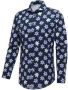 Blue Industry Overhemd Lange Mouw Overhemd Bloemen Donkerblauw - Thumbnail 1