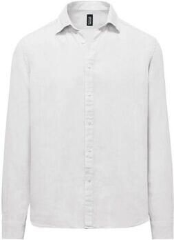 BomBoogie Witte Linnen Herenoverhemd Regular Fit Lente-Zomer Wit Heren