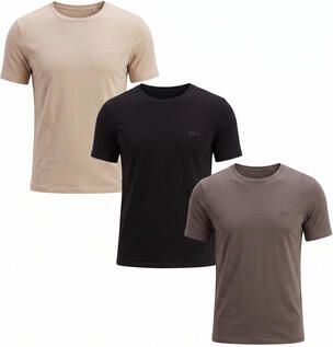 Boss Regular fit T-shirt in set van 3 van puur katoen - Foto 5