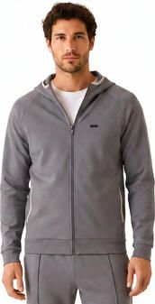 Boss Regular fit sweatjack van katoenmix model 'SENSE'