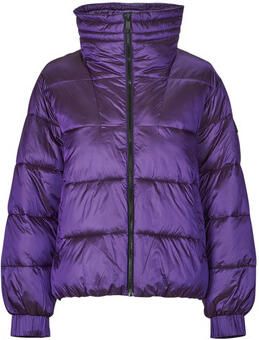 Hugo Boss Dames Regular Fit Gewatteerde Jas in Glanzende Paarse Stof Purple Dames