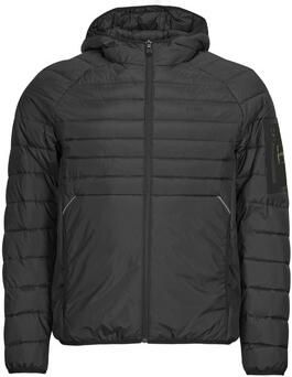 Hugo Boss Zwarte gewatteerde jas met capuchon Black Heren