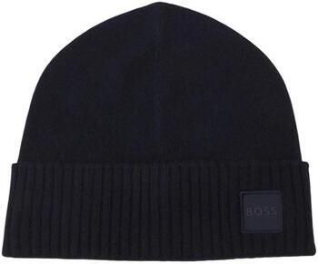 Boss Orange Beanie Akaio_R_Hat Ton in ton logo-badge