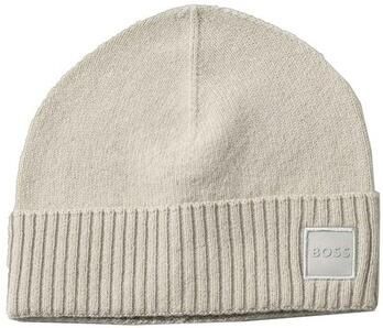 Boss Orange Beanie Akaio_R_Hat Ton in ton logo-badge