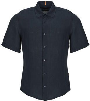 Boss Orange Regular fit linnen overhemd met 1 2-mouwen model 'Rash'