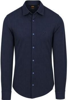Boss Overhemd Lange Mouw Mysoft Overhemd Donkerblauw