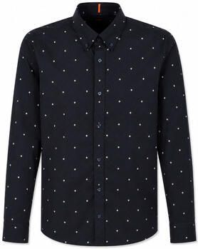 Boss Overhemd Lange Mouw Rickert Pattern Shirt Dark Navy