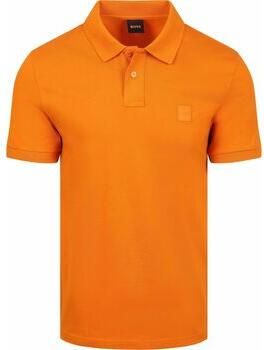 Boss Orange Slim fit poloshirt met labelbadge model 'Passenger' - Foto 2