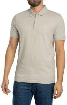 Boss Orange slim fit poloshirt van katoenmix model 'PASSERZIP' - Foto 6