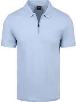 Boss Orange slim fit poloshirt van katoenmix model 'PASSERZIP' - Foto 7