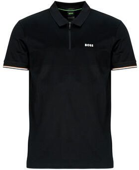 BOSS Green Poloshirt met labeldetail model 'Philix'