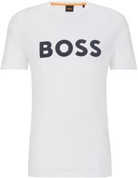 Hugo Boss Heren T-shirt Wit Katoen Ronde Hals White Heren - Foto 3