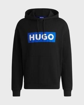HUGO Blue Hoodie Nalves met grote logo-opdruk unisex - Foto 11