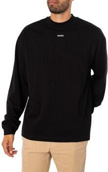 Hugo Boss Relaxed-Fit Logo-Print Longsleeve Black Dames