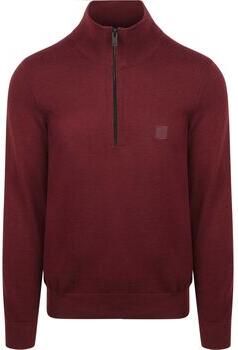 Boss Sweater Kanobix Half Zip Trui Bordeaux