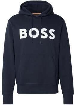 Boss Sweater Logo Print Webasic Hoodie Dark Blue