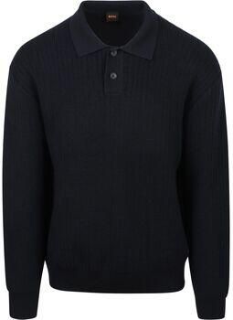 Boss Sweater Longsleeve Poloshirt Kotor Navy