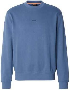 Boss Sweater Relaxed Fit WeSmallcrew Sweatshirt Open Blue