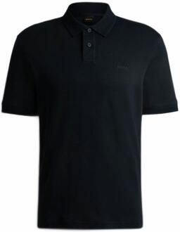 Boss Orange Poloshirt Pe Interlock van katoen-piqué met logo-print regular