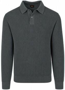 Boss T-shirt Afedro Longsleeve Poloshirt Groen