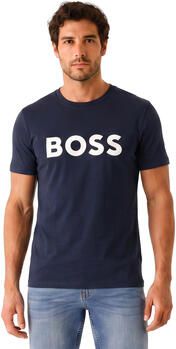Boss T-shirt Korte Mouw Contrast Logo RN T-Shirt Navy - Foto 3