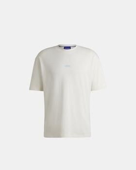 OTTO HUGO Blue T-shirt Nalono met logoprint oversized look met backprint - Foto 2