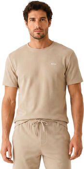 Boss Waffle T-Shirt Bruin- Heren Bruin - Foto 4