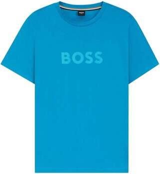 Boss T-shirt Korte Mouw Contrast Logo RN T-Shirt Turquoise Aqua