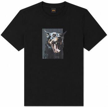 Boss Orange Slim fit T-shirt van puur katoen model 'TE_DOBERMANN' - Foto 3
